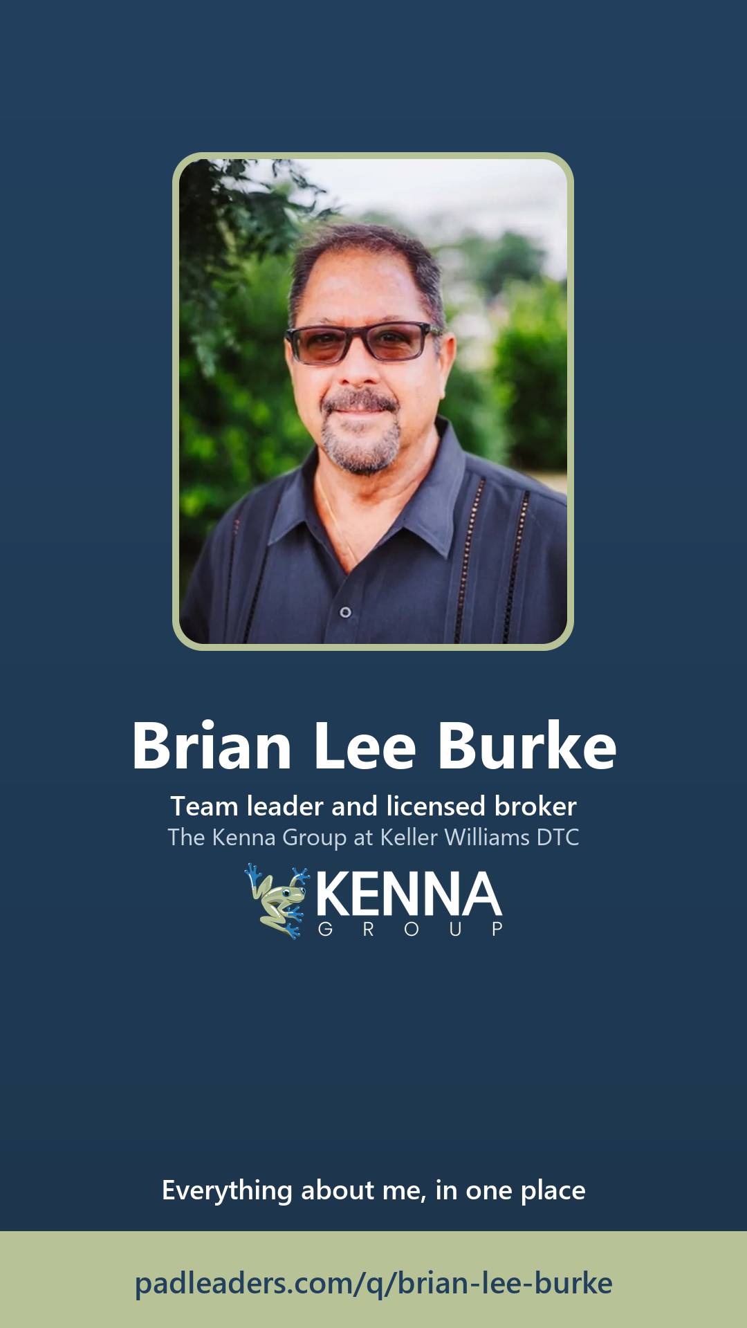 Story-size share graphic for Brian Lee Burke