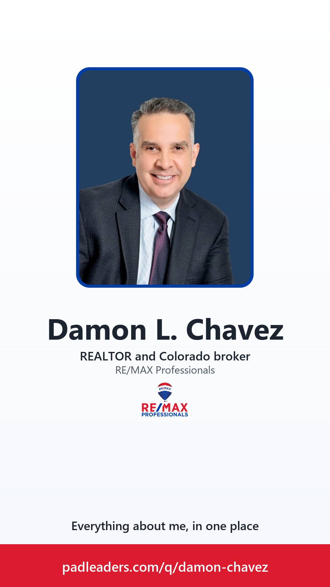 Story-size share graphic for Damon L. Chavez